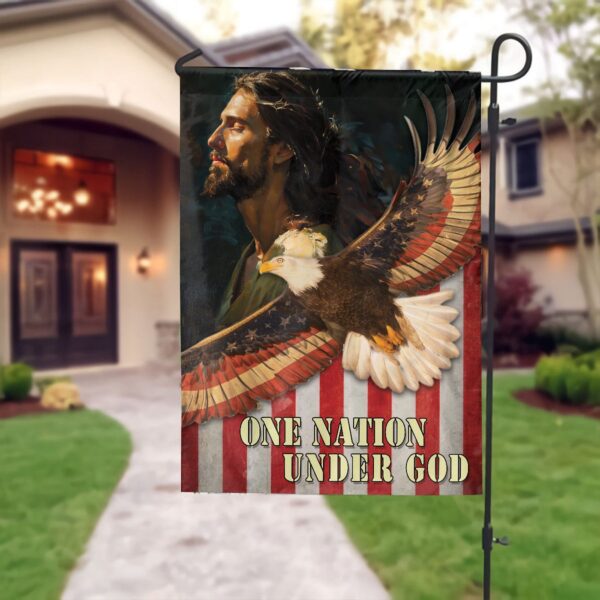 Jesus American Garden Flag Patriotic Outdoor Flags for Independence Day & American Pride