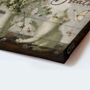 Vintage Jesus and Cat Landscape Poster: Perfect Gift for Christian and Cat Lovers - Just Breathe 1