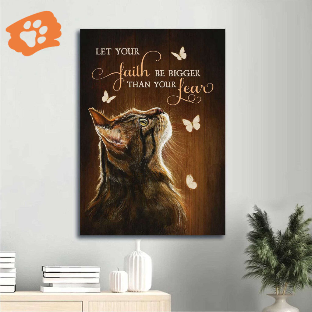 Faithful Felines: Jesus and Cat Portrait Poster – Tabby Cat and White Butterfly Home Decor Gift for Christian and Cat Lovers Faithful Felines: Jesus and Cat Portrait Poster – Tabby Cat and White Butterfly Home Decor Gift for Christian and Cat Lovers