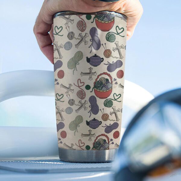 Jesus And Crocheting My Love Stainless Steel Tumbler – Jesus Lover Men Women