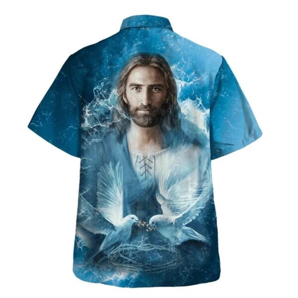 Men s Jesus and Dove Christian Hawaiian Shirt – Perfect Gift for Christian Men