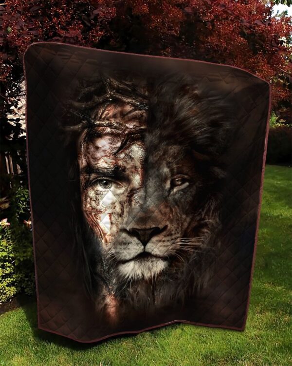 Jesus and Lion 3D Full Printing Soft Warm Quilt – Unique Religious Design for Cozy Nights