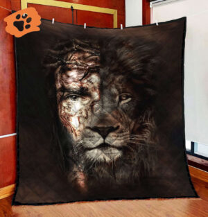Jesus and Lion 3D Full Printing Soft Warm Quilt - Unique Religious Design for Cozy Nights