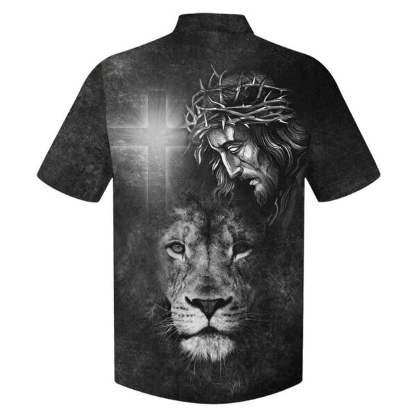 Men s Jesus Lion Christian Cross Hawaiian Shirt – Perfect Gift for Christian Faith