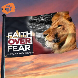 Jesus And Lion Faith Over Fear Texas Flag Patriotic Christian Flags Garden Decoration Ideas