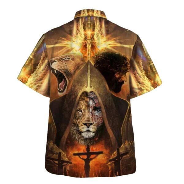 Men s Jesus Lion of Judah Christian Hawaiian Shirt – Perfect Gift for Christian