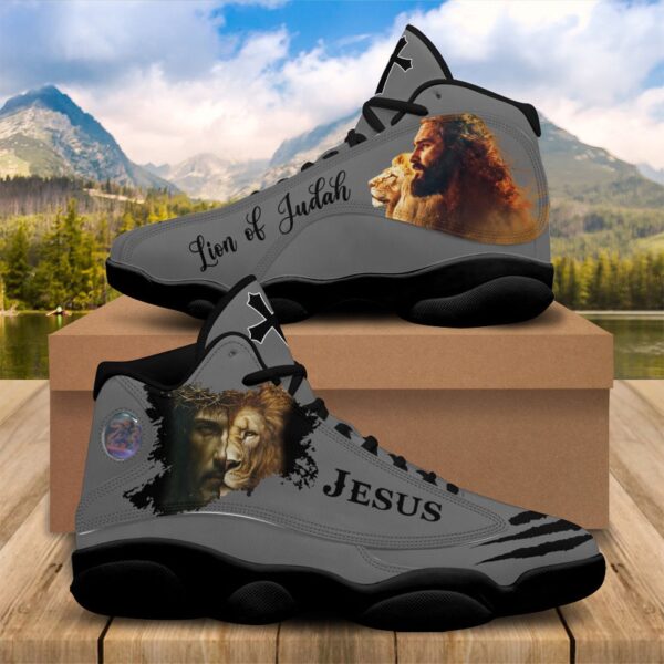 Jesus And Lion Running Shoes, Jesus Christian Lion Of Judah Basketball Shoes, God Cross Unisex Shoes For Prayers