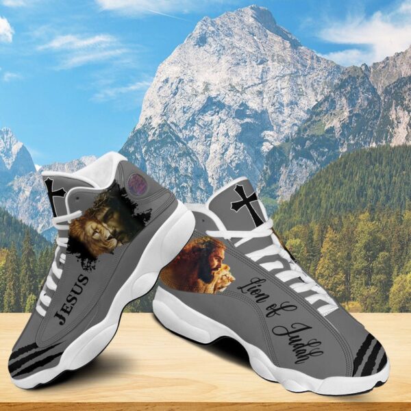 Jesus And Lion Running Shoes, Jesus Christian Lion Of Judah Basketball Shoes, God Cross Unisex Shoes For Prayers