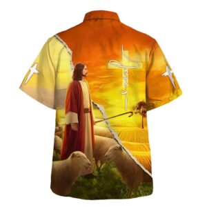 Men s Jesus And The Lamb Hawaiian Shirt: Christian Gift 1