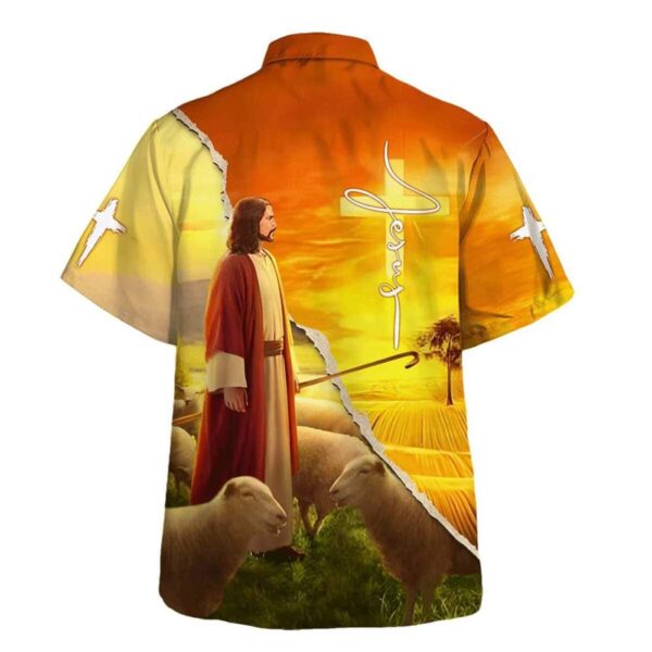 Men s Jesus And The Lamb Hawaiian Shirt: Christian Gift