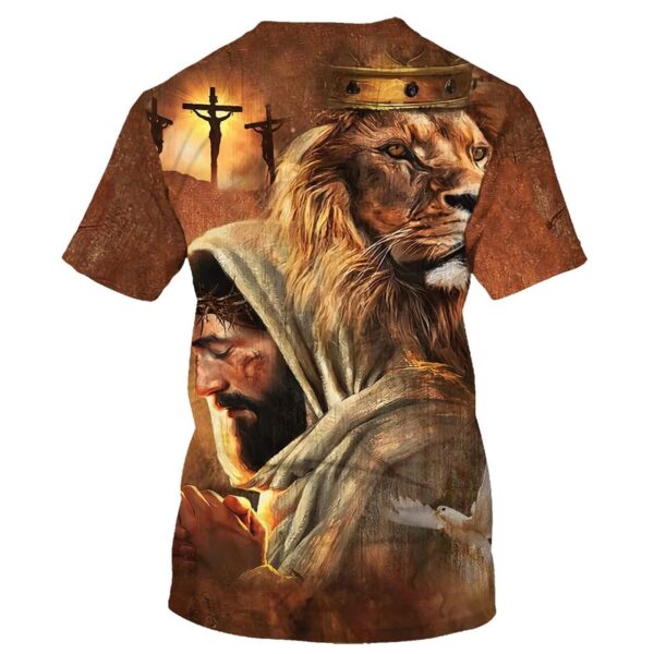 Jesus & Lion of Judah 1 All Over Print 3D T-Shirt – Perfect Christian Gift