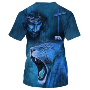 Christian Jesus Lion of Judah 3D T-Shirt - Unique Gift for Believers 1