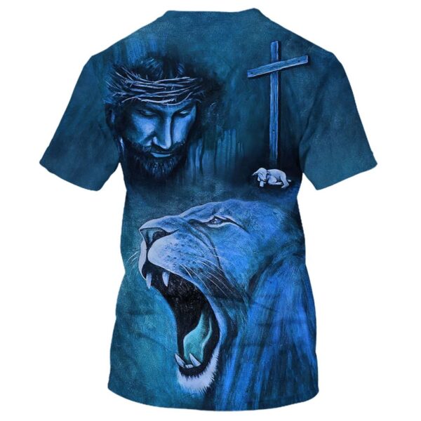 Christian Jesus Lion of Judah 3D T-Shirt – Unique Gift for Believers