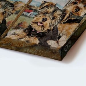 Simply Blessed Jesus and Yorkshire Terrier Poster - Watercolor Home Decor Gift for Christian Dog Lovers 1
