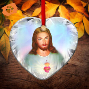 Jesus Angel Bestie Heart Ceramic Ornament - Great Friends Like Stars Gift