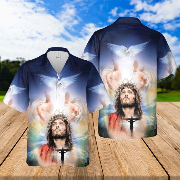 Jesus Heaven Printed Hawaiian Shirt Set – Christian Men s Gift
