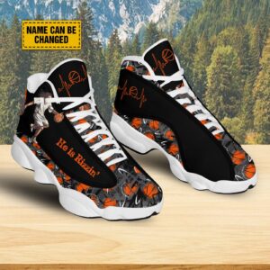 Jesus Basketball Customized Sport Shoes, Jesus He Is Rizzin Shoes, Basketball Pattern Shoes, Basketball Player Unisex Basketball Shoes 1