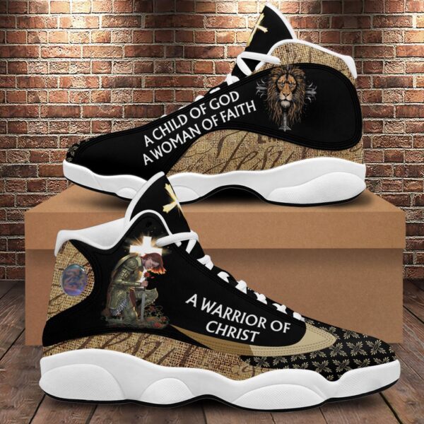 Jesus Basketball Shoes, A Child Of God A Warrior Of Christ, Christian Unisex Sneaker, Religious Gift, Christian Footwear