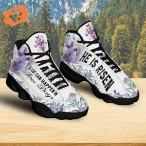 Jesus Basketball Shoes, A Lot Can Happen In 3 Days He Is Risen, Christian Running Shoes, Easter Day Gift