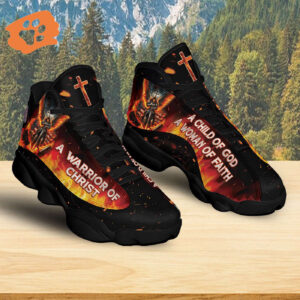 Jesus Basketball Shoes, A Warrior Of Christ, Christian American Flag Sneaker, Religious Gift, Jesus Footwear, Running Shoes For Jesus Lovers