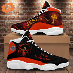 Jesus Basketball Shoes, Faith Hope Love Running Shoes, Christian Cross Footwear Unisex, Mom Dad Gifts