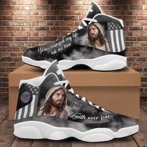 Jesus Basketball Shoes, Jesus Changed My Life, Religious Gift For Family, Jesus Running Shoes Footwear 1