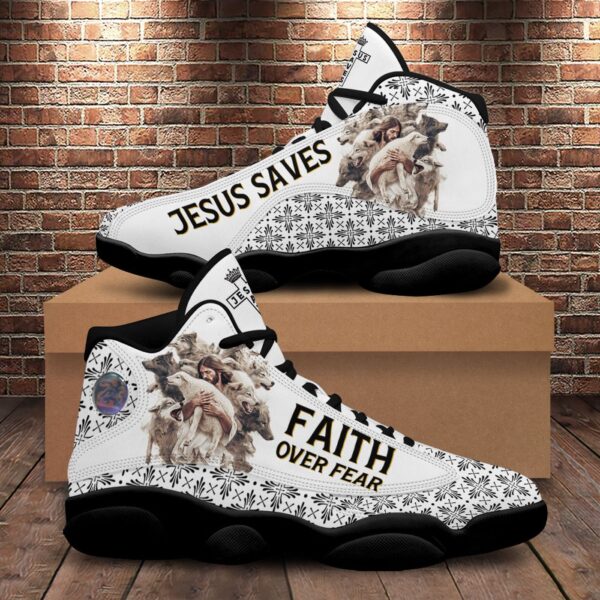 Jesus Basketball Shoes, Jesus Protecting Lamb From Wolves, Jesus Christian Cross Shoes, Christian Unisex Sneaker, Jesus Running Shoes, Christian Gifts