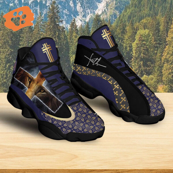 Jesus Basketball Shoes, Lion Of Judah, Christian Unisex Sneaker, Religious Gift For Family, Jesus Lovers Shoes