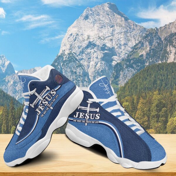 Jesus Basketball Shoes, The Way The Truth The Life, Christian Unisex Sneaker, Religious Gift For Jesus Lovers