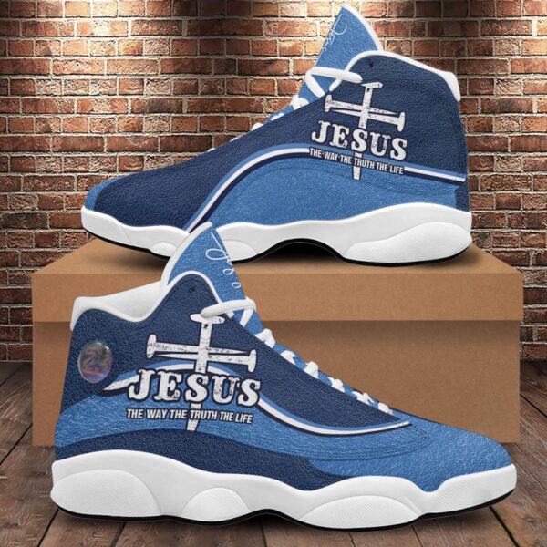 Jesus Basketball Shoes, The Way The Truth The Life, Christian Unisex Sneaker, Religious Gift For Jesus Lovers