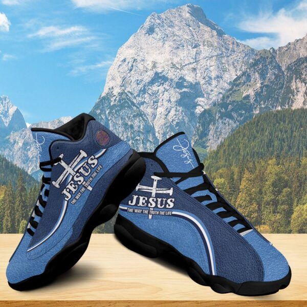 Jesus Basketball Shoes, The Way The Truth The Life, Christian Unisex Sneaker, Religious Gift For Jesus Lovers