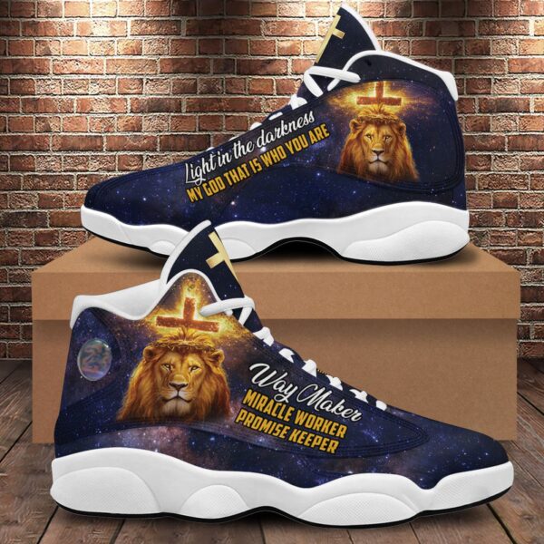 Jesus Basketball Shoes, Way Maker Miracle Worker Promise Keeper, Jesus Christian Cross Shoes, Christian Unisex Sneaker