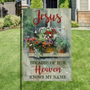 Jesus Heaven Garden Flag: Christian Scripture Banner for Your Yard 1