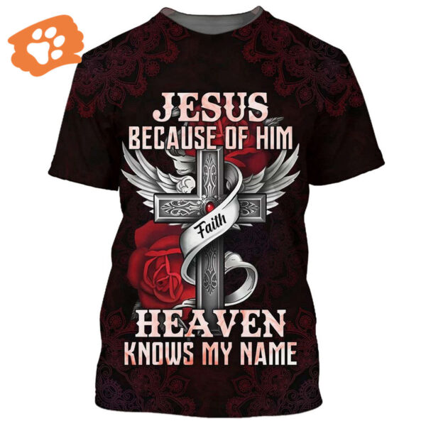 Heavenly Jesus All Over Print 3D T-Shirt – Perfect Gift for Christians