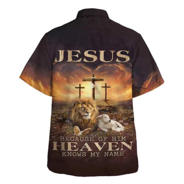 Men s Christian Hawaiian Shirt – Jesus Heaven Name Design – Perfect Gift for Christian
