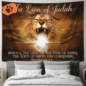 Jesus Lion of the Tribe of Judah Tapestry - Stylish Tapestries for Living Room and Bedroom