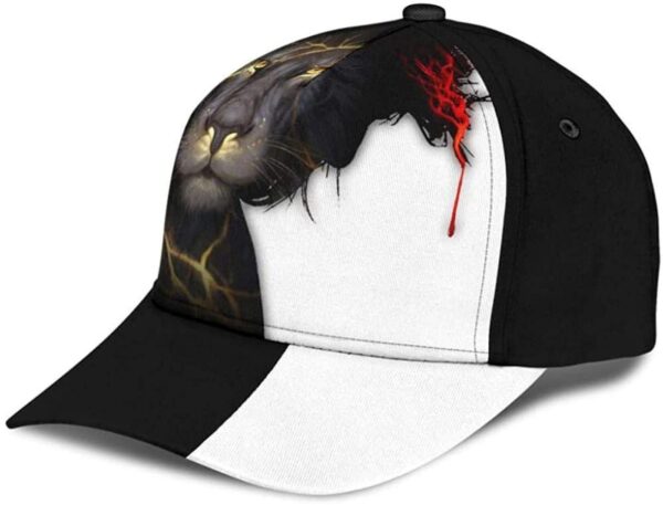 Jesus Black White 3D Printed Unisex Hat Classic Cap, Snapback Cap, Baseball Cap, Cap-Black-One-Size for Men
