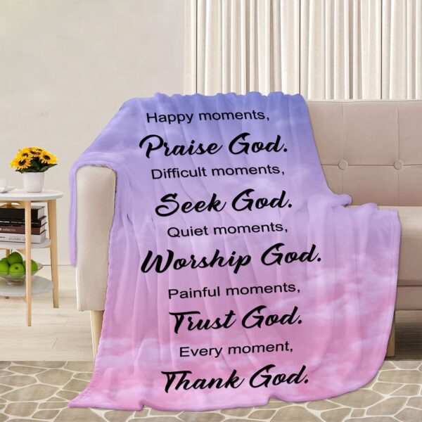 Jesus Blanket: Bible Verse & Prayers – Christian Gift with Inspirational Thoughts