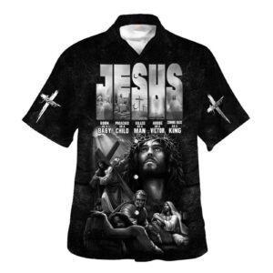 Christian Jesus Baby Born & Preached Child Hawaiian Shirt for Men - Perfect Gift for Christians
