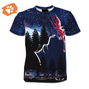 Jesus Camping T-shirt All I Need Today Is A Little Bit Of Camping And A Whole Lot Of Jesus Night Sky Blue T-shirt 2025