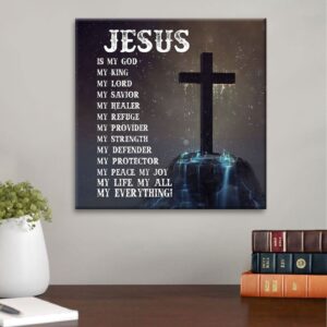Jesus Canvas: Jesus Is My Everything Christian Wall Art Decor