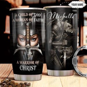 Jesus Child Of God Women Of Faith Stainless Steel Tumbler 20oz - Jesus Lover Men Women