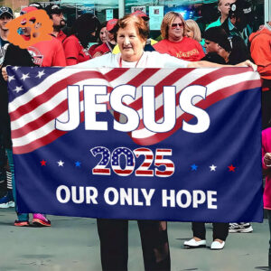 Jesus 2025 Our Only Hope Garden Flag - Patriotic Independence Day Decor