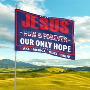 Jesus Christ American Flag: Patriotic Garden Decor for Independence Day 1