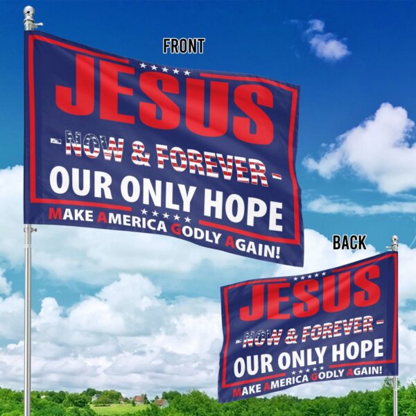 Jesus Christ American Flag: Patriotic Garden Decor for Independence Day