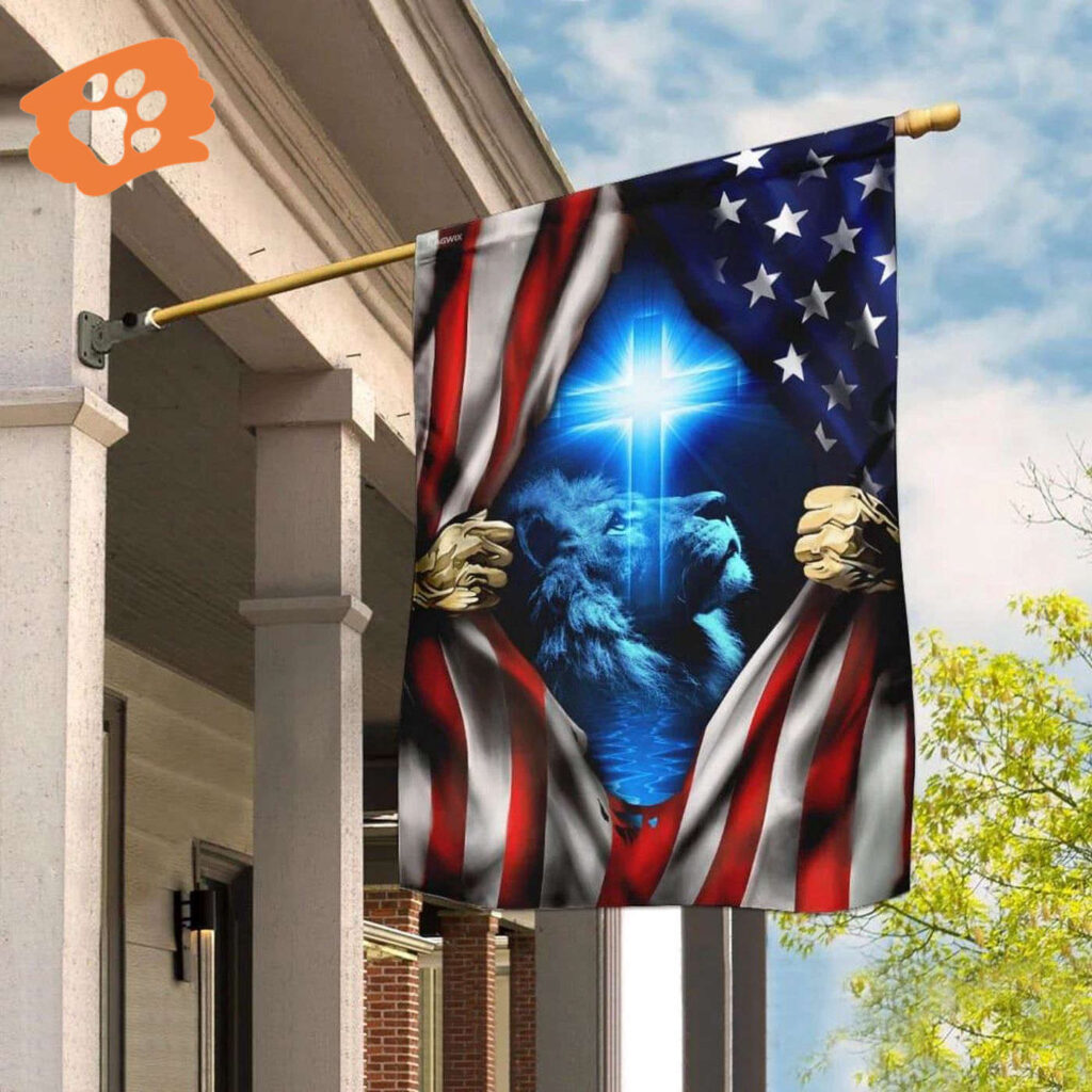 Jesus Christ American House Flags Christian & Scripture Garden Banner Jesus Christ American House Flags Christian & Scripture Garden Banner