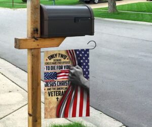 Jesus Christ And American Veterans Flag 3