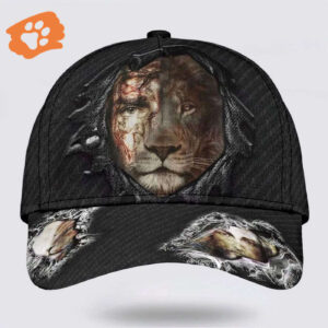Jesus Christ And Lion Half Face Baseball Cap Hat  Trucker Classic Hats Gift