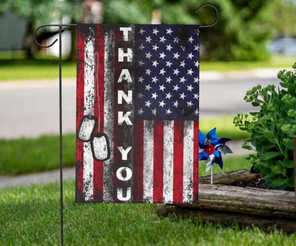Jesus Christ And The Veteran Flag Thank YouThank You Veterans Decorative