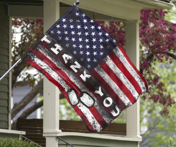 Jesus Christ And The Veteran Flag Thank YouThank You Veterans Decorative